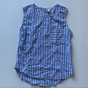 J CREW Striped Linen Tank
